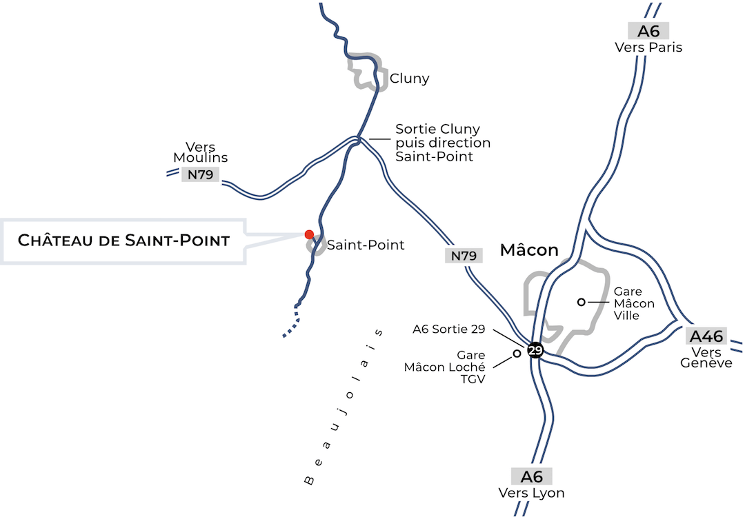 Localisation du Château de Saint-Point